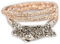 Cintura elegante oro rosa donna con strass cinta da ragazza cerimonia x per abito vestito sottile regolabile tubolare strassata slim fashion primavera estate 2025 Metallo+strass rose-gold