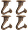 OBSTKUCHEN 4 Sets Swag Ceiling Hooks Heavy Duty Swag Hook with Hardware for Hanging Plants Ceiling Installation Cavity Wall Fixing (4, Antique Brass)