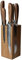 B4K Magnetischer Messerblock ohne Messer, für 8 Küchenmesser, Magnetischer Messerhalter aus Eichenholz mit sehr starken Neodym Magneten, Handgefertigt, Natur, Maße: 22 x 10 x 10 cm
