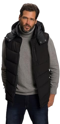 JP 1880 Herren große Größen Übergrößen Menswear L-8XL Steppweste, DownTouch Wattierung, Kapuze 795026