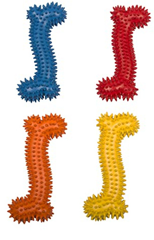 duvoplus, Dogtoy Gummi-Knochen für Hunde, 14 cm, gemischte Farben, Spielzeug,, Hunde