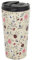 ECO CHIC Reusable Thermal Coffee Cup Stainless Steel Leakproof Insulated 330ml Travel Mug (Floral Beige)