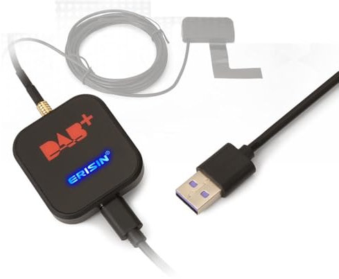 GONFEN Auto DAB+ Digital-Radio-Box Audio Broadcasting Empfängerbox mit MCX Aerial Verstärker Antennen Adapter für Android Autoradios