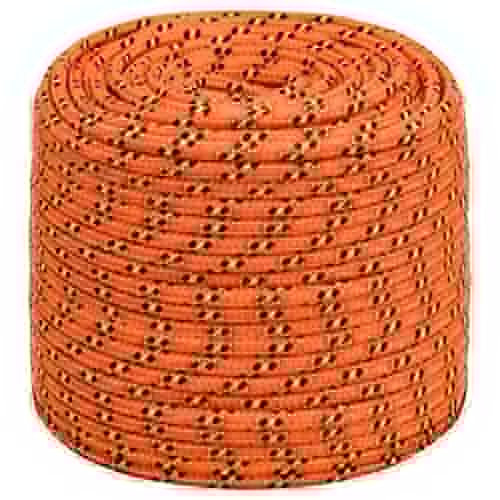 vidaXL Cuerda para barco – 6 mm de grosor, 25 m de largo, cuerda de polipropileno naranja – para vela, barco y yate, resistente a la abrasión a la intemperie, resistente a los productos químicos, no