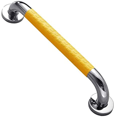 BALAMI Bad Haltegriff Duschgriff Handläufe Haltegriff Badezimmer Chromes Handlauf für Toilette-Slips für Badewannen und Duschen Wandhalterung/Anwendbar für Alleinleben (Farbe: Weiß, Größe: 58 cm)