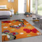 CARPETIA Süßer Kinderzimmerteppich mit Schmetterlingsdesign • farbenfroh • orange, 160 x 230 cm