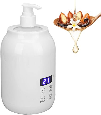 Chauffe-huile de Massage,Distributeur de Lotion Chaude électrique à clé Tactile,biberon de Lotion,pour Le Spa/Les Soins du Visage/Le Rasage/Le Coiffeur/l'équipement de Salon et la Maison (Prise UE)