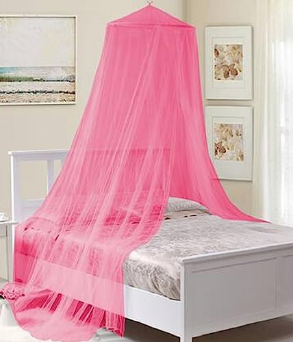 OctoRose Rundes Betthimmel, Moskitonetz, passend für Bett, hängende Prinzessinnen-Baldachin, Krone, Bettvorhang, Vorhänge (Hoop-Hotink)