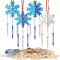 WEDNOK 8 Stück 3D Schneeflocke Windspiel Bastelset Holz Schneekristall Basteln Kinder Schneeflocke Bastelhandwerk zum Bemalen Eiskristalle Kreativsets für Mädchen Jungen Weihnachten Winter