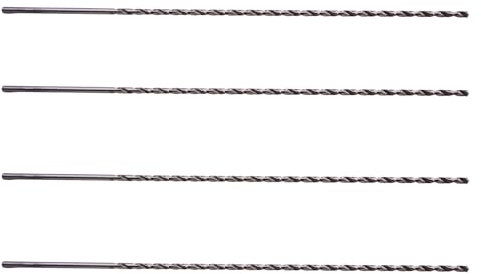 Saim HSS(High Speed Steel) Extra Long Twist Drill Bits,4Pcs Drill Bits 5mm Diameter 300mm Length for Hardened Metal Woodwork Plastic aluminum alloy