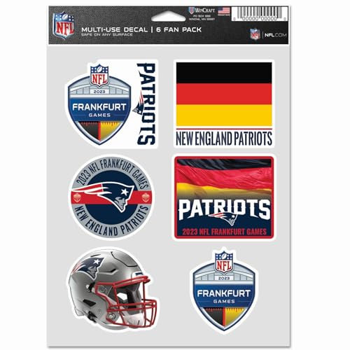 Wincraft NFL FRANKFURT Aufkleber 6er Set 18x13cm New England Patriots