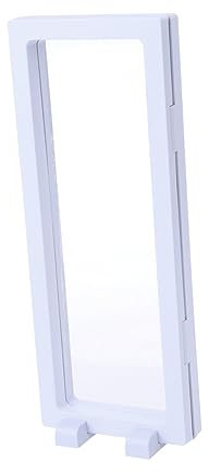 MUCKLILY Kasten Münzhalter Pin-Anzeige Halskettenständer Münzständer Ohrring-Organizer Münzanzeige Schmuck Regal 3D schwebender Rahmen Ohrringe Vitrine wählen Münze reisen Geschenkbox Weiß
