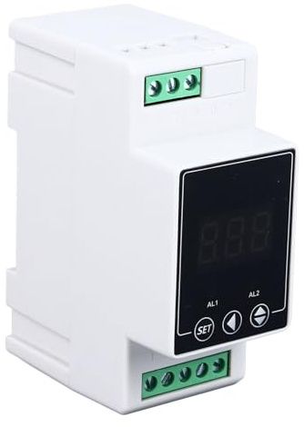 Controlador de Temperatura Digital Riel Guía Controlador de Temperatura Termostato con Cable de Detección de Temperatura AC100-240V