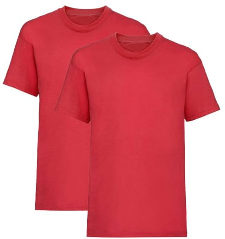 Listers Schoolwear Boys T-Shirt (Pack of 2) 100% Cotton 1-15 Years - Perfect for Red Nose Day