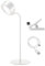 BEPER P201UTP302 Lampada da Lettura senza fili, 3 applicazioni, Lampada da Tavolo, Lampada a Parete, Lampada con Clip, 2,3 W, Lampada ricaricabile cavo USB type-C, 3 tonalità di Luce, Bianco