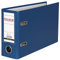 Original Falken 10er Pack PP-Color Kunststoff-Ordner Sonderformat. Made in Germany. 8 cm breit DIN A5 quer mit Wechselfenster blau Kontoauszug Ringordner Aktenordner Briefordner