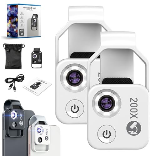 TETGSET Nano Zoom X200, Nano Zoom FüR Smartphone, Nanozoom200, Nano Zoom 200 FüR Handy, Nano Zoom FüR iPhone (Mit CPL,2*Weiß)
