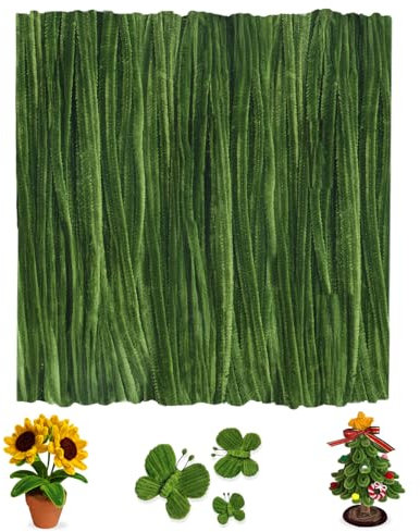 KINGLAKE Pfeifenputzer 200 Stück, Pfeiffenputzerdraht Salbei Grün, 30CM Pfeiffenputzerdraht Biegbar, Pfeifenreiniger Zum Basteln, Dekorieren, Weihnachten