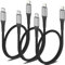 PEAKLIFT 60CM USB C Lightning Kabel Kurz 3Pack, [MFi Zertifiziert] Nylon Power Delivery Kabel Typ C auf iPhone Ladekabel Schnellladekabel für iPhone 14/13/12/11 Pro Max/Pro/XR/XS/X/SE/8Plus