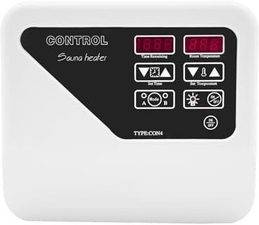 Konfiur 3-9KW Sauna Digital Controller, 380-415V Led Saunakontroller Sauna-Temperaturregler mit Temperaturfühlerdraht, Wandmontiert, 2 Arbeitsmodi, für Private Saunen, Spas, Fitnesszentren