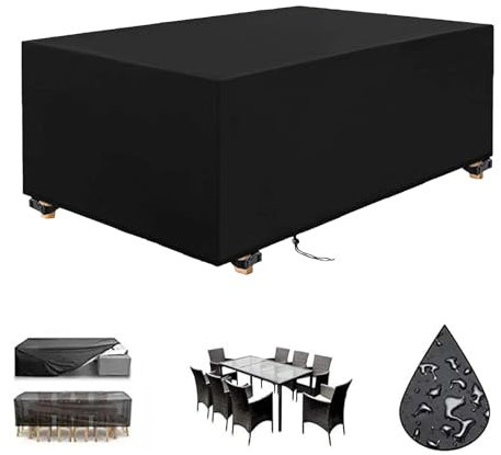 HNYDM Gartenmöbel Abdeckung Winterfest, 140x90x30cm/LxWxH Schutzhülle Gartenmöbel Abdeckplane, Abdeckungen für Gartenmöbel, Gartentisch Abdeckung Winddicht UV-Beständiges für Gartentische