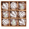 9 Stück Weihnachtskugeln, 8 cm Weihnachtsbaumschmuck, Weihnachtskugeln Ornamente für Party, Glitzer transparent, Weihnachtsdekoration (weiß)