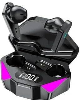 SHUGWA Impermeables Auricular Auriculares TWS X15 Auriculares Bluetooth para Jugadores Auriculares Latencia 65 Ms Auriculares para Jugadores Micrófono Manos Libres Auricular Bluetooth