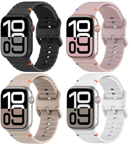 Cinturino sportivo per Apple Watch, 40 mm, 41 mm, 38 mm, 42 mm, 45 mm, 44 mm, 46 mm, per Apple Watch Series 11, 10, 9, 8, 7, 6, 5, 4, 3, SE Ultra 49 mm, 3/2nd