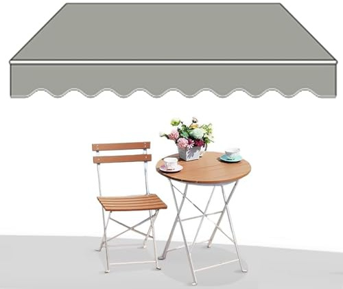 TDSYOCG Tenda da Sole A Bracci Estensibili per Esterno, 2x1.5/3x2.5/4x3/5x3m, Tenda A Braccio Raggi UV con Braccio Snodato, Supporto A Parete, Manovella, per Esterni, Terrazze, Balcone