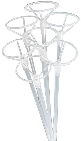 36 Set 16.92inch Big Clear Balloons Holder Sticks With Cups, Long Reusable Bobo Balloon Holder Sticks For 10in To 30in Various Balloons Birthday Festivals Wedding Party