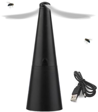 Fly Fan, Fly Fans for Tables, Portable Flyswatters Spinner, FlyFan with USB or Battery Powered, Soft Spinner Outdoor, for Indoor, Picnic, BBQ, Party