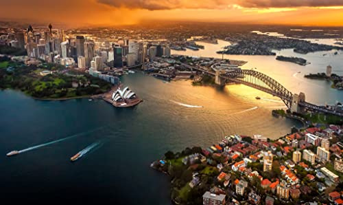 Puzzle für Erwachsene 300 Hafengebäude Australien Sydney Opera House Sydney Harbour Bridge 38x26CM