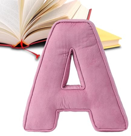 Generisch Englisches Buchstabenkissen, Anfängliche Letteer Formplüsch Pilloow | Schlafgefüllte Kissen Kuschelige Dekoration Für Bett Hauswarming Spielzimmer Sofa Geburtstag Wohnzimme