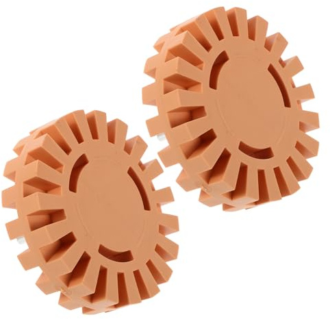 ibasenice 2 Stück Teiliges Gezahntes Gummi radierer Rad Bohrmaschinenaufsatz zur Kleberesteentfernung für Auto Motorrad Rv Aufkleber Vinyl Folienstreifen Entferner Werkzeug