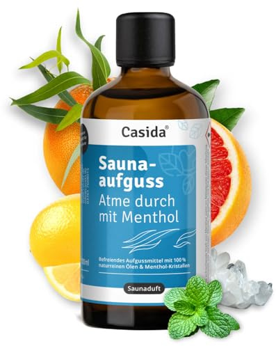 Casida Saunaaufguss Atme durch,Menthol Eukalyptus Zitrone naturrein 100 ml