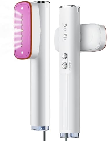 Hgtraco Dampfglätter, 2-in-1 Reisedampfglätter, 1200W Steamer Iron, 15s Schnellaufheizung, 220–240V EU Spannung, Handlicher & Tragbarer Steamer Dampfglätter für Globale Reise & Urlaub, Weiß