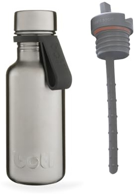 onegreenbottle – Tough Canteen Water Bottle with Sports Cap, Stainless Steel Water Bottle, Non-Insulated, Single-Skinned Eco Bottle, 500ml… (Steel)