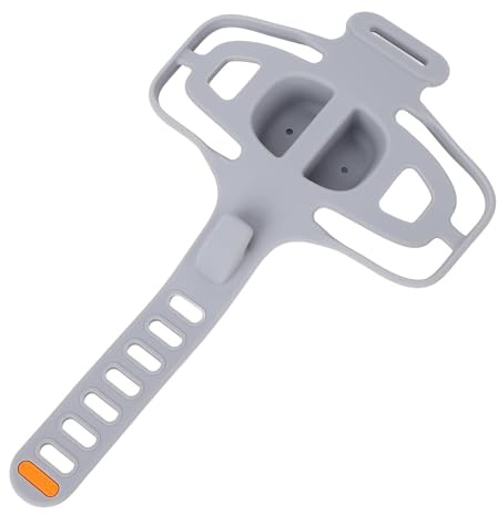 POENVFPO Fahrrad-Silikon-Handyhalter, Motorrad-Roller-Lenker-Handy-Halterungsbandklemme, mit Mehrstufigem Einstellband, für die Meisten Mobiltelefone, Fahrräder, Elektrofahrzeuge (Grey)