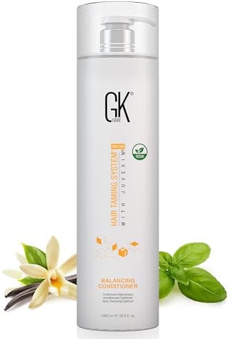 GK HAIR Global Keratin Balancing Conditioner (33.8 Fl Oz/1000ml) Per capelli grassi e colorati Uso quotidiano Condizionamento Pulisce in profondità e rimuove le impurità Ripristina i livelli di pH