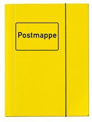 Sammelmappe VELOCOLOR® mit Aufdruck Postmappe, DIN A4, Karton glanzkaschiert, gelb
