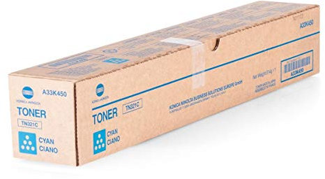 Original Konica Minolta A33K450 / TN-321 C, für Bizhub C 224 Premium Drucker-Kartusche, Cyan, 25000 Seiten