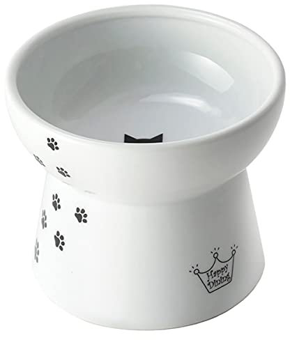 Necoichi Raised Cat Food Bowl Large, Cat
