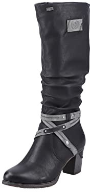 Rieker 96054, Stivali Donna, Nero (Schwarz/Smoke), 39 EU
