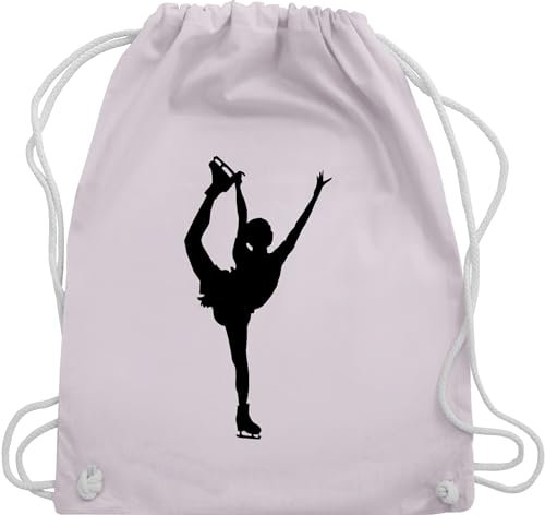 Turnbeutel Rucksack - Snowboard, Ski und mehr - Eiskunstläuferin Einzellaufen - Unisize - Pastell Rosa - eiskunstlaufen tasche eislaufen bags backpack beutel sportbeutel sporttasche rucksäcke
