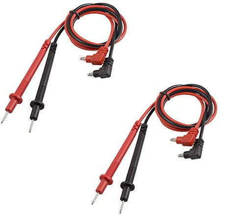 LDEXIN 2 Paar 90 cm lang Digital Labor Multimeter Voltmeter Testleitung Sonde Draht Kabel Bananenstecker Stecker Stecker Schwarz Rot 1000 V
