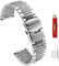 SINAIKE 18mm 20mm 22mm 24mm Solid Edelstahl Mesh Uhrenarmband für Männer Frauen Gebürstet Mittlere Polierte Metall Uhrenarmband Armband