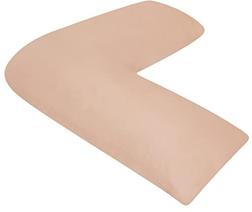 CnA Stores Orthopaedic V-Shaped Pillow Extra Cushioning Support For Head, Neck & Back (Latte, V-pillow With Cover)