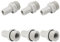 Othmro Lot de 6 raccords de tuyau de 25,5 mm à 16 mm - Raccord cannelé en PVC - Filetage mâle - Pour tuyau d'arrosage - Raccords de tuyau de jardin - 16-6