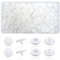 TOAOB 150 Sets Druckknöpfe aus Kunststoff T5 12 mm Weiß für Zubehör Nähen Kleidung DIY Basteln Scrapbooking