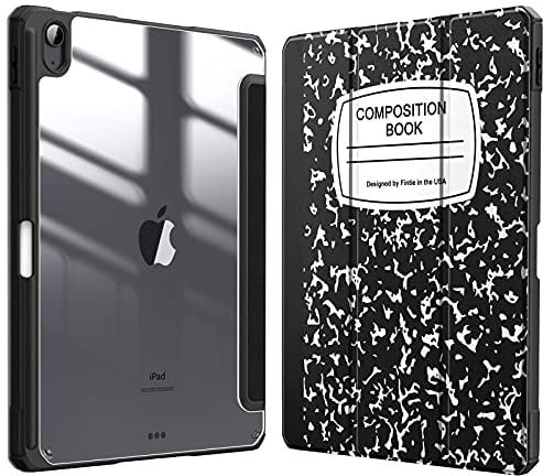 Fintie Funda iPad Air 11 Pulgadas 2025(M3) / 2024(M2), Funda iPad Air 5ª Gen(2022)/4ª Gen(2020) 10.9- Híbrida Delgada Antichoque con Carcasa Trasera Transparente y Soporte para Lápiz - Cuaderno